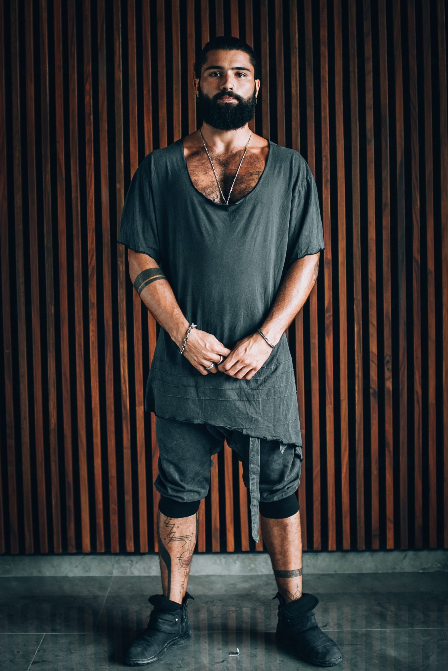 Asymmetric Bamboo Tshirt: Deep Vneck Festival Top Asymmetric Bamboo Tshirt: Deep Vneck Festival Top