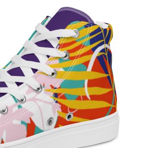 Jungle Leaf High Top Canvas Shoes: Men's Luxury