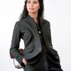 Wool Blazer With Double Lapels: Avant Garde Women's