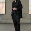Handmade Black Organic Cotton Peplum Blazer Avant Garde