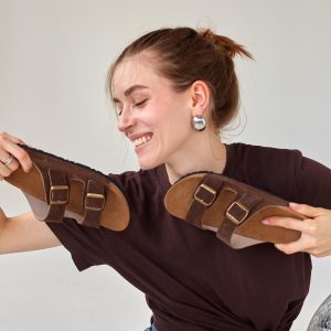 Orthopedic Suede Sandals For Women Arch Support Cork