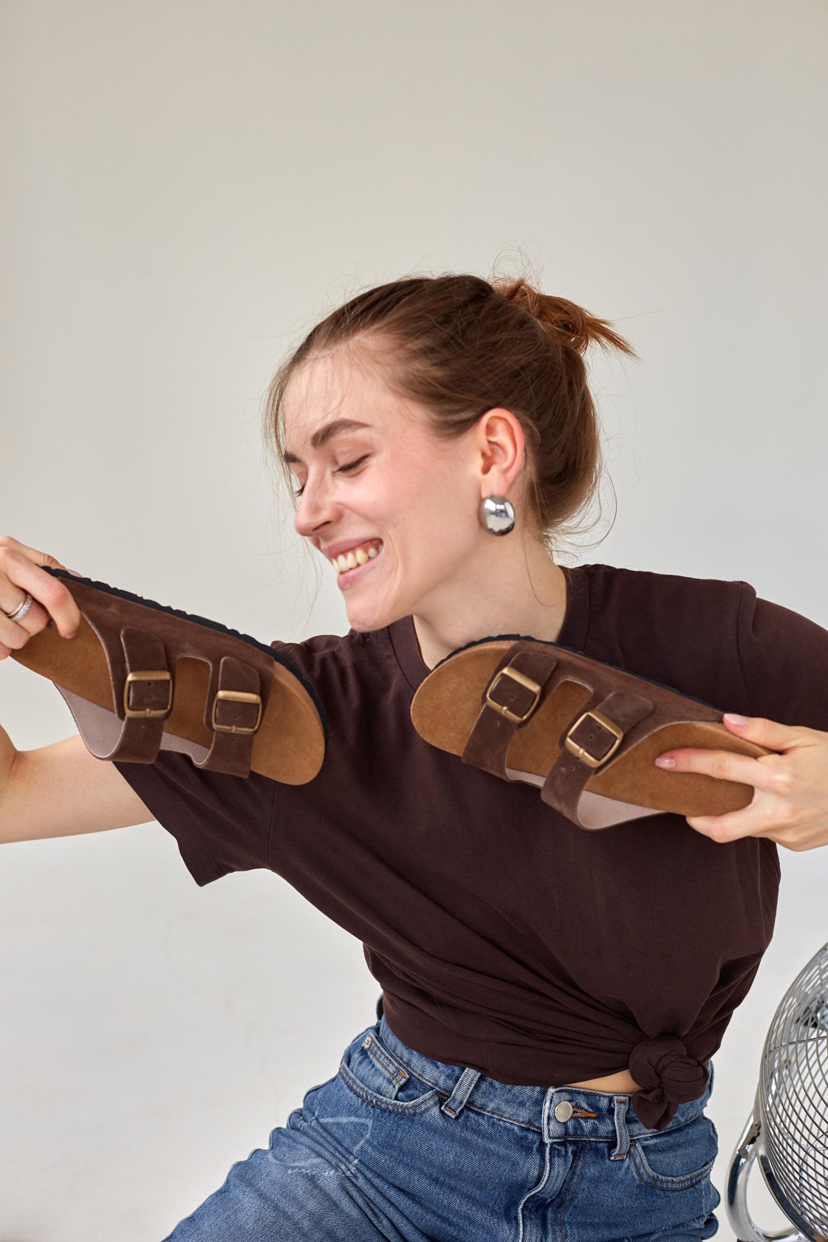 Orthopedic Suede Sandals For Women Arch Support Cork