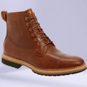 Men Handmade Boots Brown Leather Lace Up Ankle