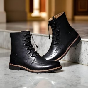 Handmade Leather Wingtip Boots Warm Plush Lining Goodyear