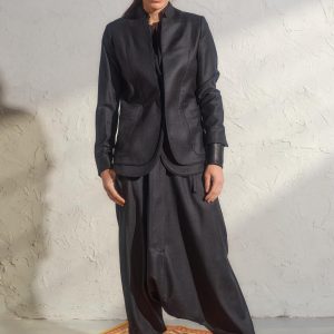 Double Lapel Wool Blazer Womens